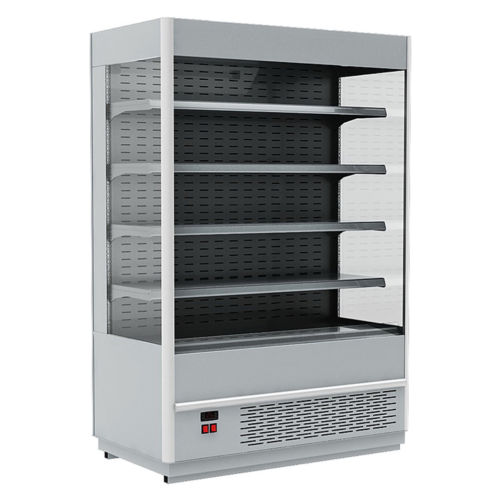 Витрина-холодильная-FС20-07-VM-1.3-2-Carboma-Cube-1930-710-ВХСп-13-9006-9005-цвет-серо-черный