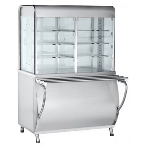 Прилавок-витрина тепловой ПВТ-70М нерж. (1120мм)