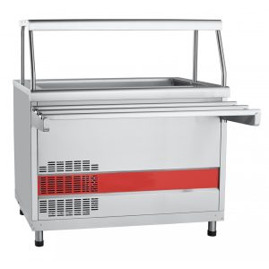 Прилавок холодильный ПВВ(Н)-70КМ-02-НШ нерж. (1120мм) с ванной