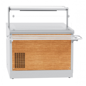 Прилавок холодильный ПВВ(Н)-70Х-04-НШ нерж. (1120мм)