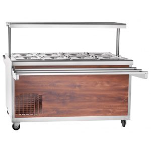 Прилавок холодильный передвижной ПВВ(Н)-70ПМ-01-НШ нерж. (1500мм)