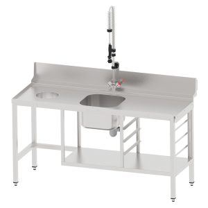 Стол предмоечный СПМП-7-7 (1715х705)  для посудомоечных машин МПК и МПТ с душирующим устройством