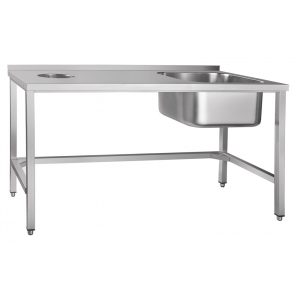 Стол предмоечный и сбора отходов СПСО-7-5 (1500х704х860) разборная вся нерж.