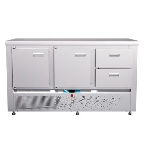 Стол холод. среднетемпер. с ниж.располож.агрегата СХС-70Н-02 стол.202 без борт.(дверь-дверь-ящик1/2)