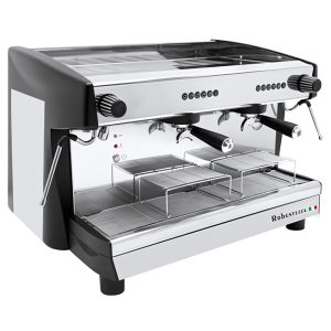 КОФЕМАШИНА АВТОМАТ ROBUSTEZZA DE2E/ ЧЕРНАЯ+ВЫСОКАЯ ГРУППА 185ММ МУЛЬТИФАЗНАЯ