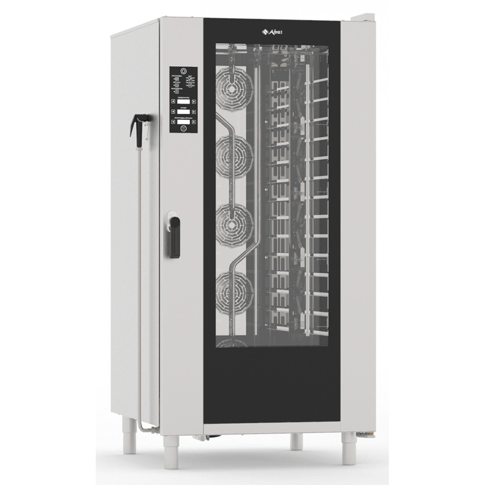 Конвекционная печь КЭП-16 (600х400, нерж, прогр., без мойки, стац. направляющие)