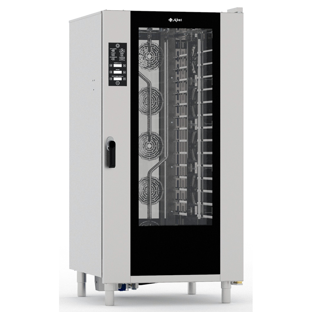 Конвекционная печь КЭП-16П (600х400, нерж, прогр., мойка, стац. направляющие)