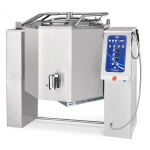 Котел пищеварочный КПЭМ-160-ОМ2 со сливным краном, опрокид. с миксером