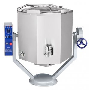 Котел пищеварочный КПЭМ-160-ОМР со сливным краном, цельнотянутый сосуд