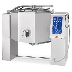 Котел пищеварочный КПЭМ-200-ОМ2 со сливным краном, опрокидывающийся с миксером