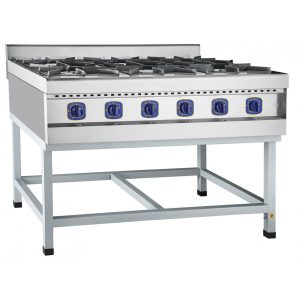 Плита газовая кухонная 6-ти горелочная ПГК-69П крашен. подставка