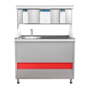 Прилавок-витрина для дезинфекции рук ПВДР-70КМ нерж. (1120мм)