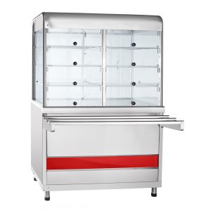 Прилавок-витрина нейтральный ПВН-70КМ нерж. (1120мм)