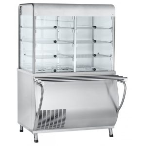 Прилавок-витрина холодильный ПВВ(Н)-70М-С-01-НШ нерж. (1120мм)