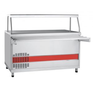 Прилавок холодильный ПВВ(Н)-70КМ-01-НШ нерж. (1500мм) плоский стол