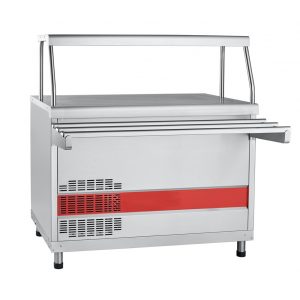 Прилавок холодильный ПВВ(Н)-70КМ-НШ нерж. (1120мм) плоский стол