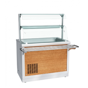 Прилавок холодильный ПВВ(Н)-70Х-02-НШ, 1120 мм, +1…+10 С (открытый), охлаждаемая ванна без гастроемк