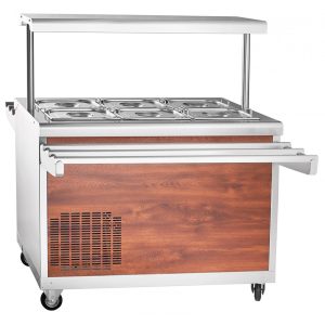 Прилавок холодильный передвижной ПВВ(Н)-70ПМ-НШ нерж. (1120мм)