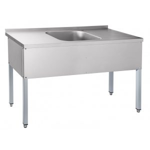 Стол для мойки овощей СМО-6-4 РЧ (1400x600x860 мм.) краш.