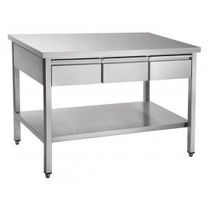 Стол с тумбой навесной СТН-7-1 (1200х700х860) вся нерж