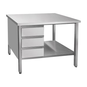 Стол с тумбой островной СТО-7-2 (1200х700) вся нерж