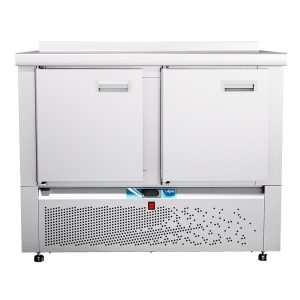 Стол холод. низкотемпер. с нижним расп. агрегата СХН-70Н-01 столешница 202 с борт. (дверь-дверь)