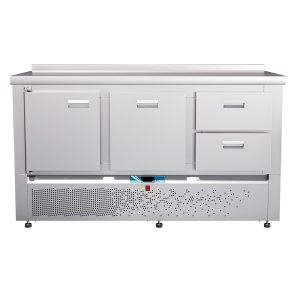 Стол холод. среднетемпер. с ниж.располож. агрегата СХС-70Н-02 стол. 202 с борт.(дверь-ящик1/2-ящик1)