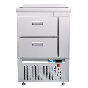 Стол холод. среднетемпер. с ниж.располож. агрегата СХС-70Н столешница 202 с борт. (ящик 1/2)