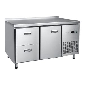 Стол холодильный среднетемп. СХС-70-01 неохлажд. столешн с бортом (дверь, ящики 1/2)