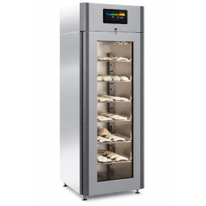 Шкаф холодильный CS107-Bakery Br (нар430+вн304,обр.сер,R290,увлаж,дисп7",трансф,2педали) дв.стекл