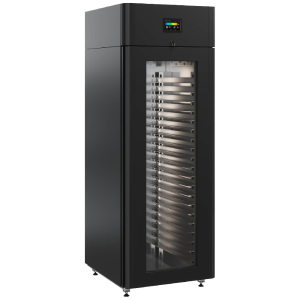 Шкаф холодильный CS107-Bakery Br (нар9005+вн304,обр.чер,R290,увлаж,дисп5",б/трансф,2педали) дв.стек