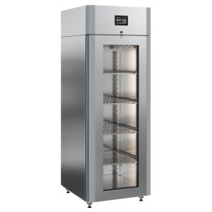 Шкаф холодильный CS107-Meat (нар430+вн304,обр.сер,R290,2педали,увлаж,дисп5",УФ,полки перф-4шт) дв.ст